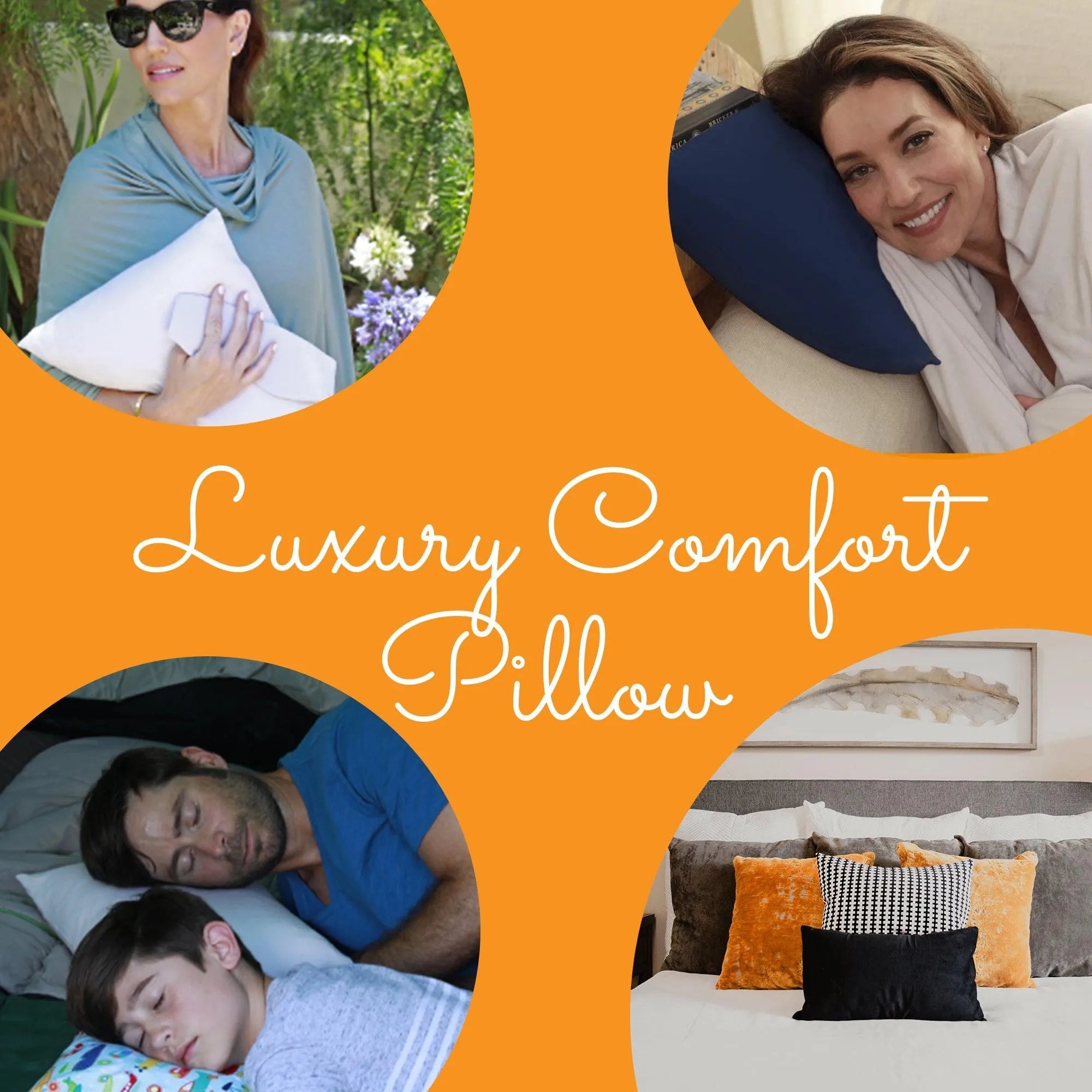 Odyssey Travel Pillow in Navy Blue - HappyLuxe