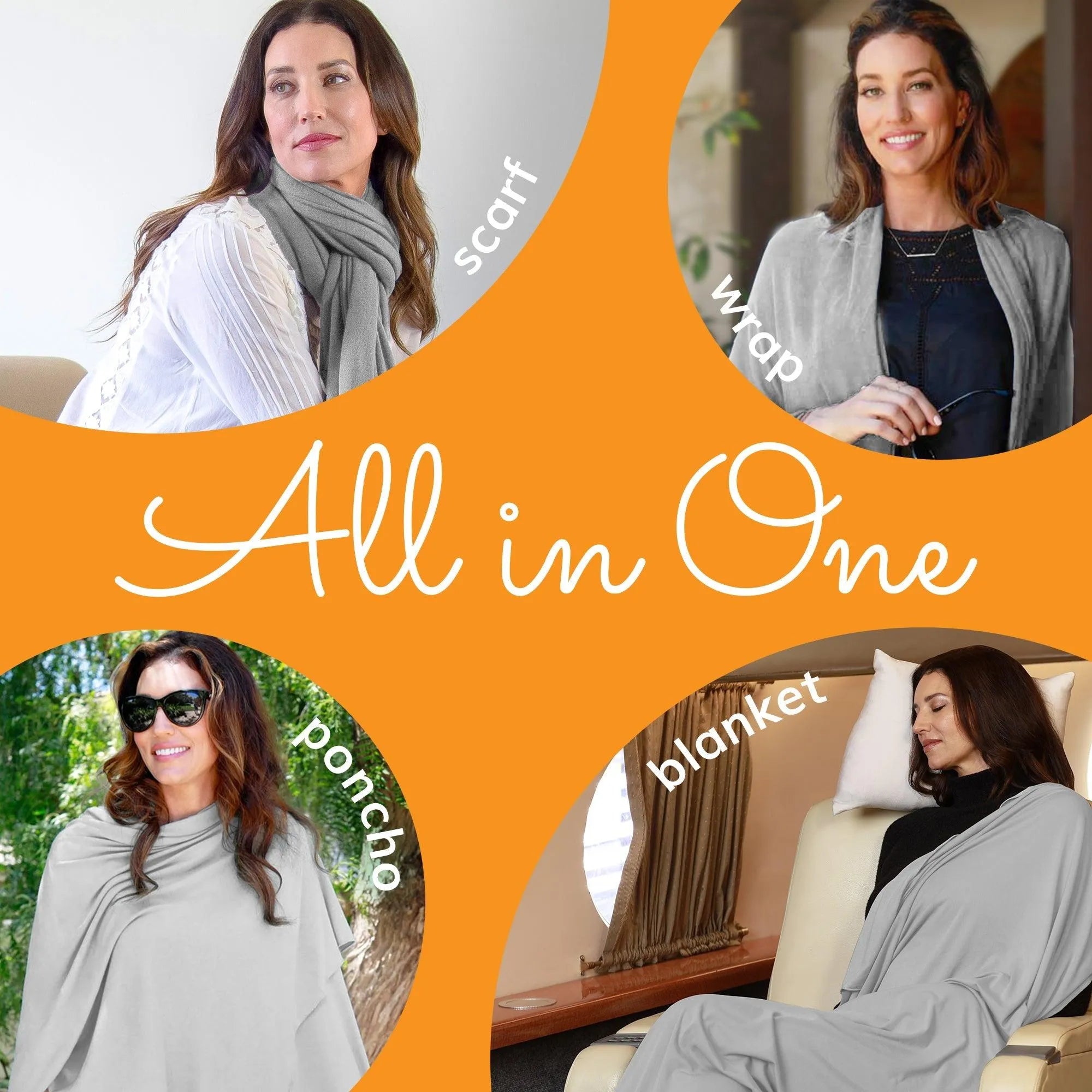 Wayfarer Travel Wrap in Eco Cashmere Heather Gray - HappyLuxe