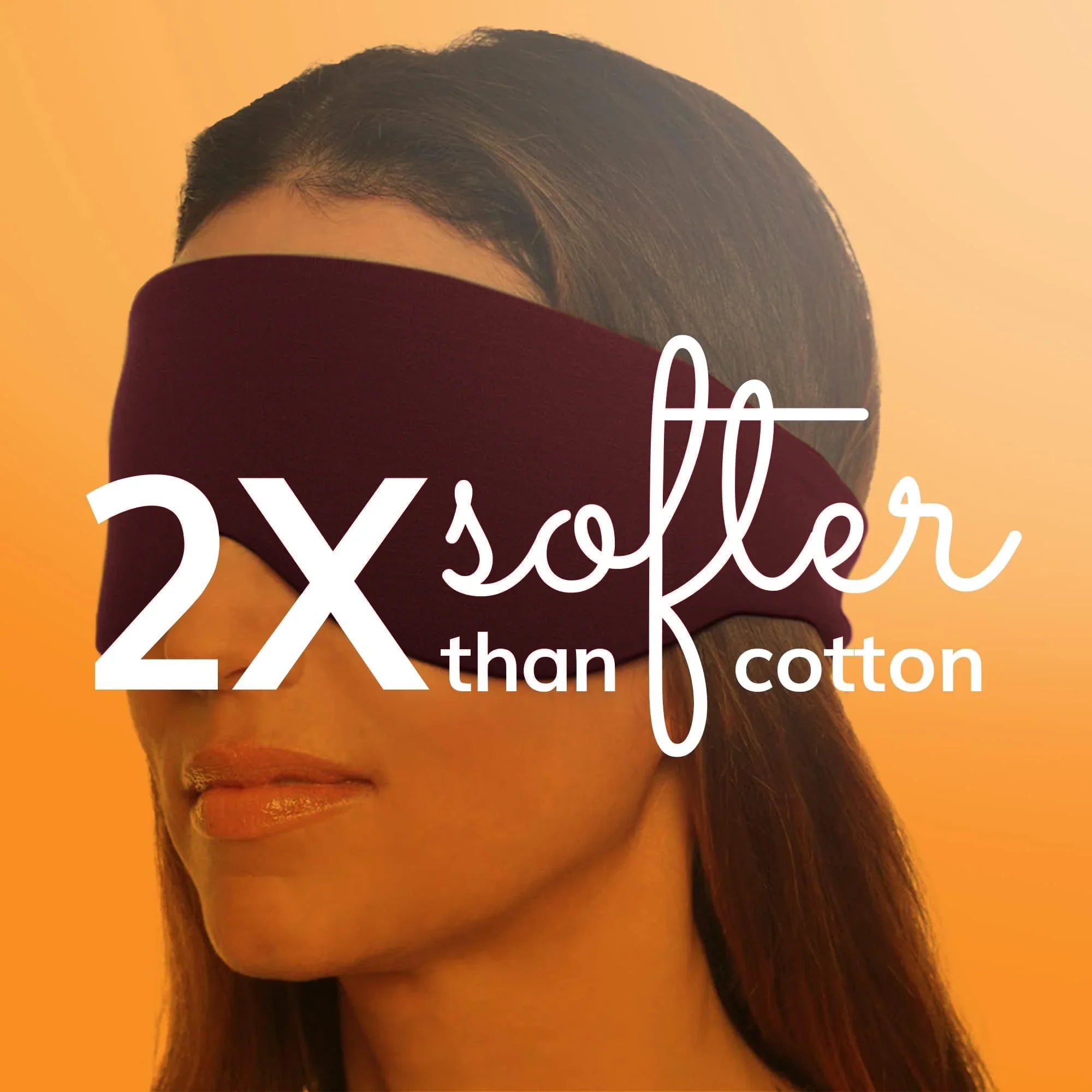 Luxury sleep mask 2X softer than cotton, ideal for travel and home comfort